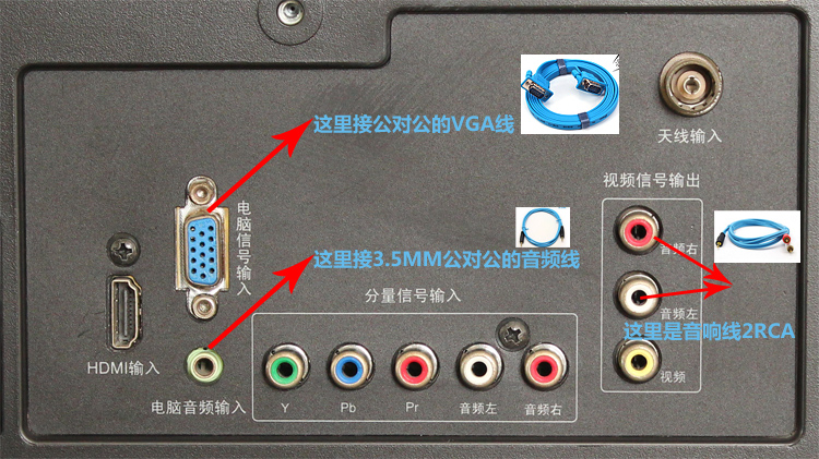 电脑连接电视接口